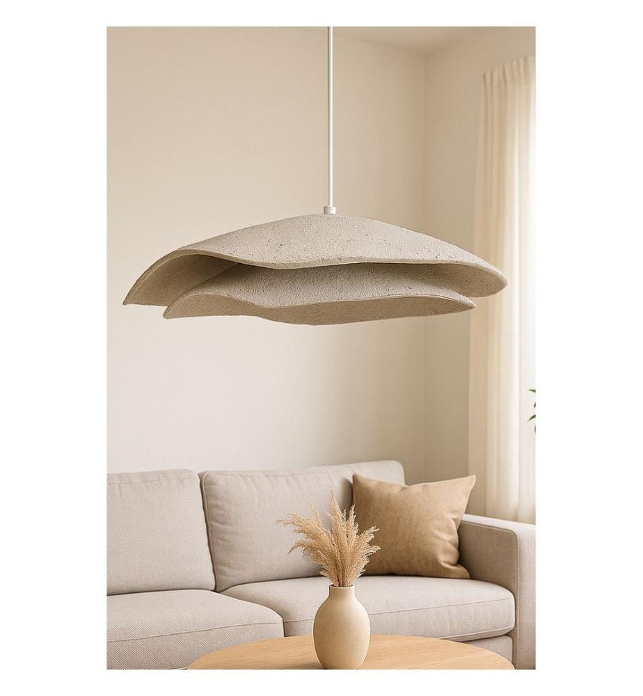 Lustre, crème, blanc, corps en métal