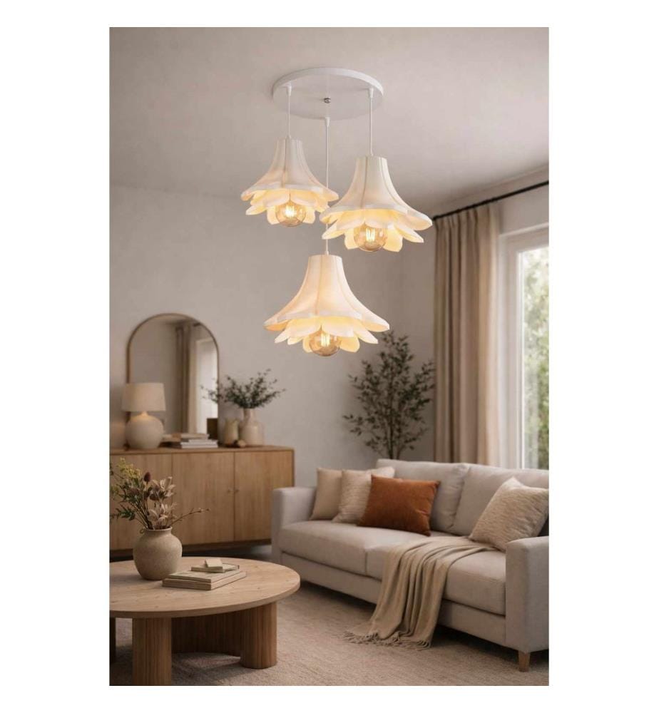 Lustre, corps bioplastique, blanc