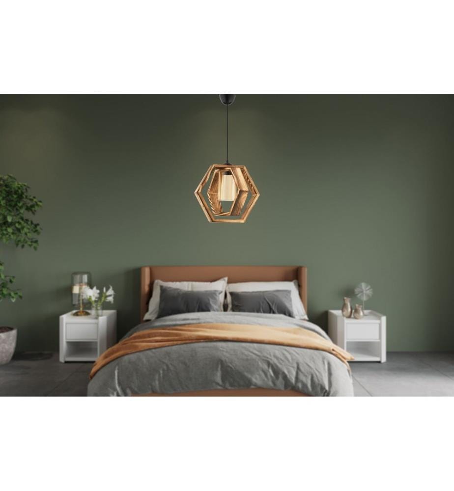 Lustre, Bois, Naturel, Noir