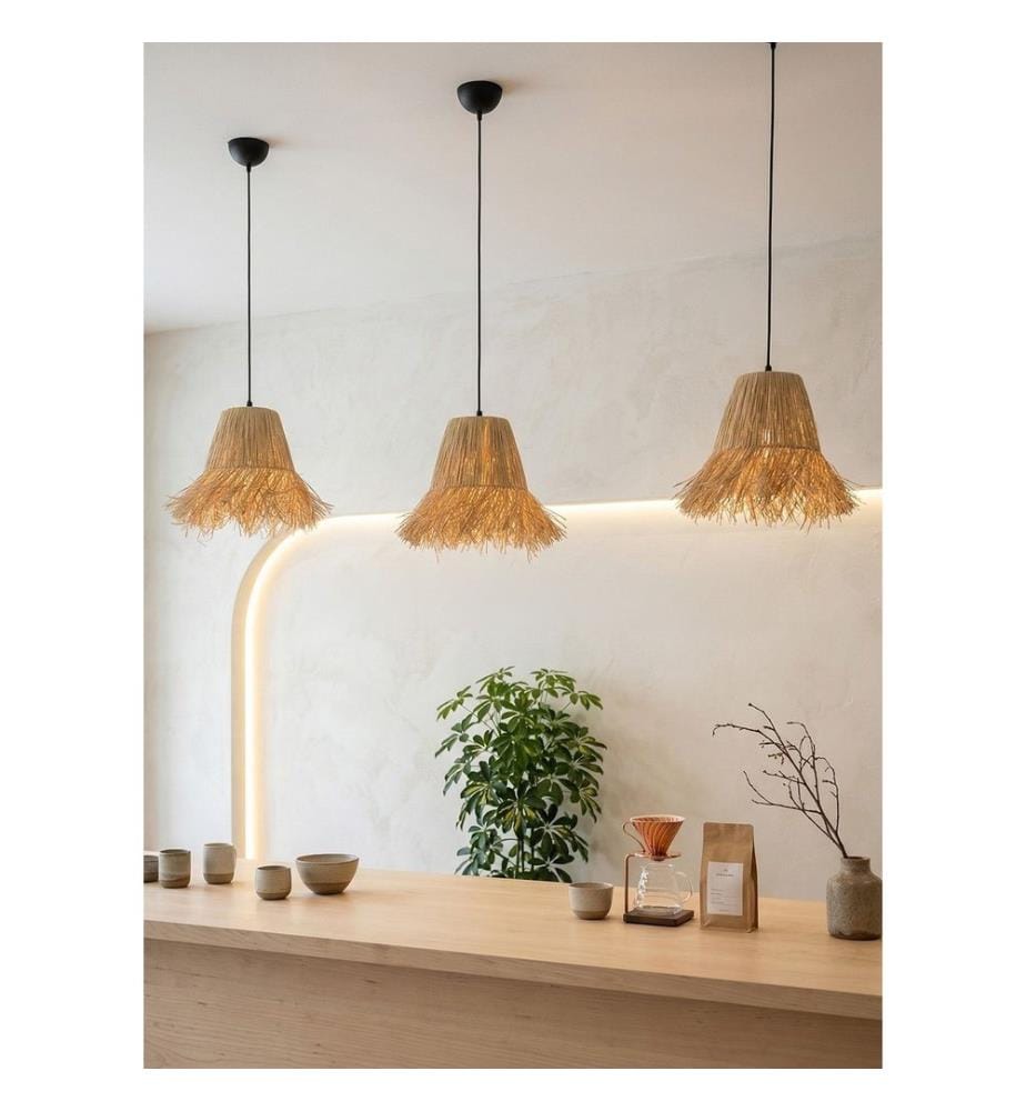 Lustre, corps en plastique, naturel