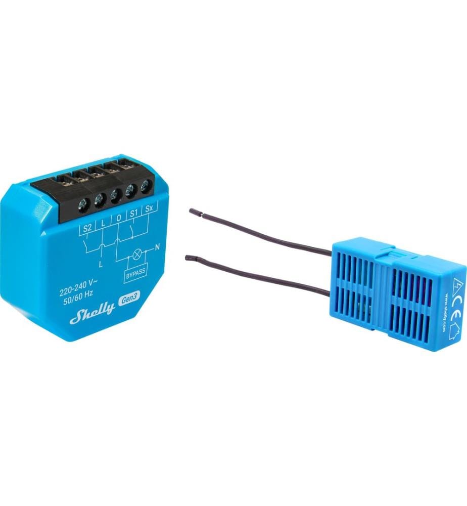 SHELLY - Actionneur de commutation Wi-Fi 1 l Gen3 10 A, dérivation Bluetooth