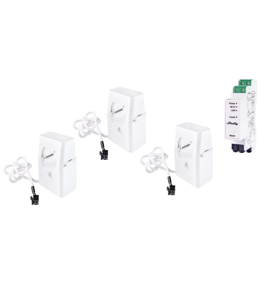 SHELLY - Compteur dénergie triphasé Pro 3EM Compteur d'énergie WiFi 400 A