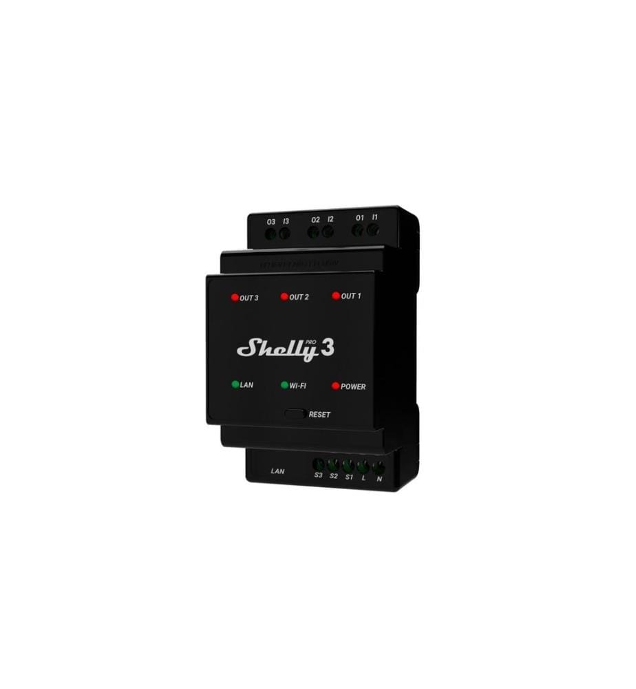 SHELLY - Commutateur Pro 3 LAN et WiFi-DIN-Rail