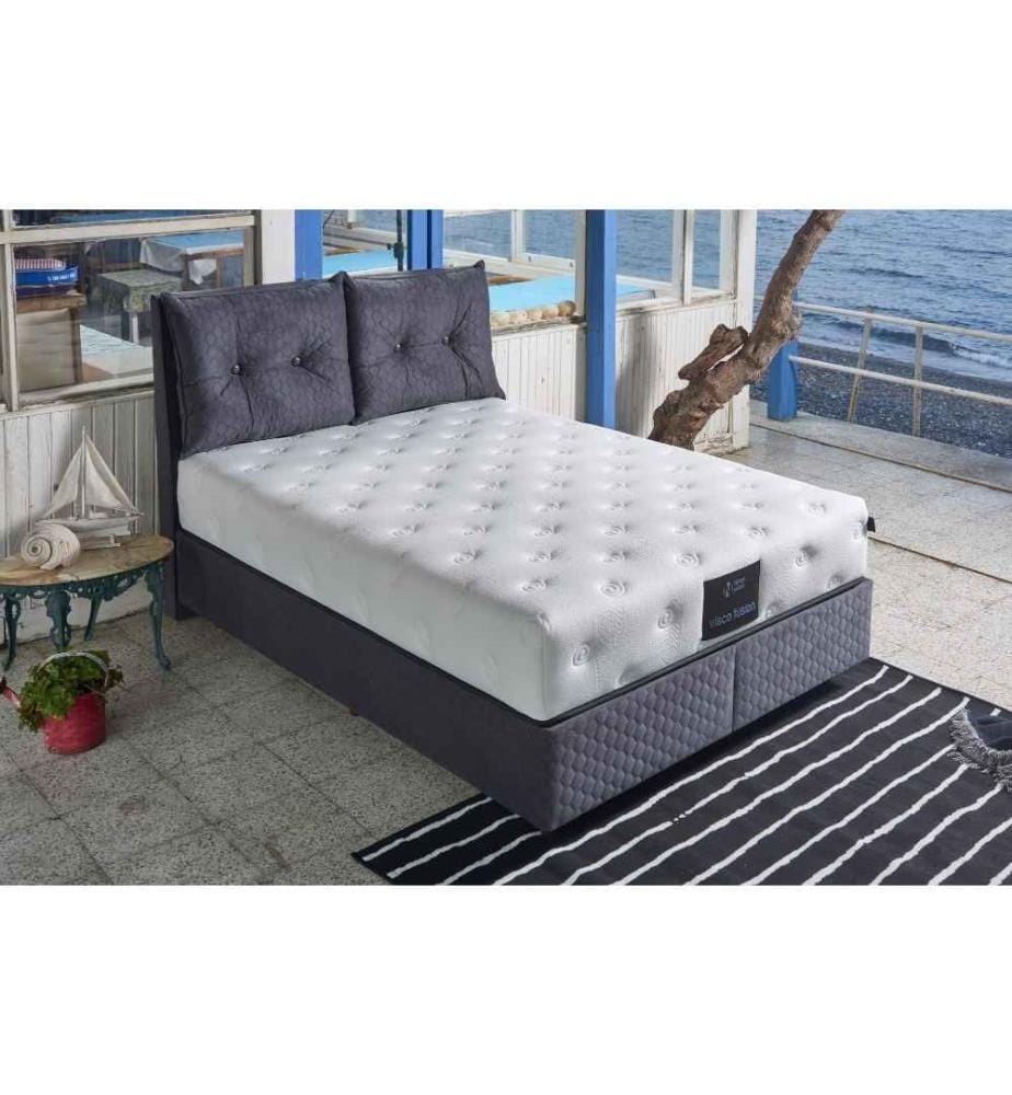 Matelas, blanc, housse en coton tricoté spécial, mousse à mémoire de forme