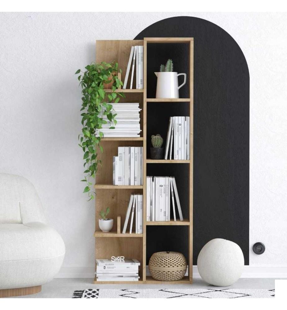 Bibliothèque, chêne, panneau de particules mélaminé