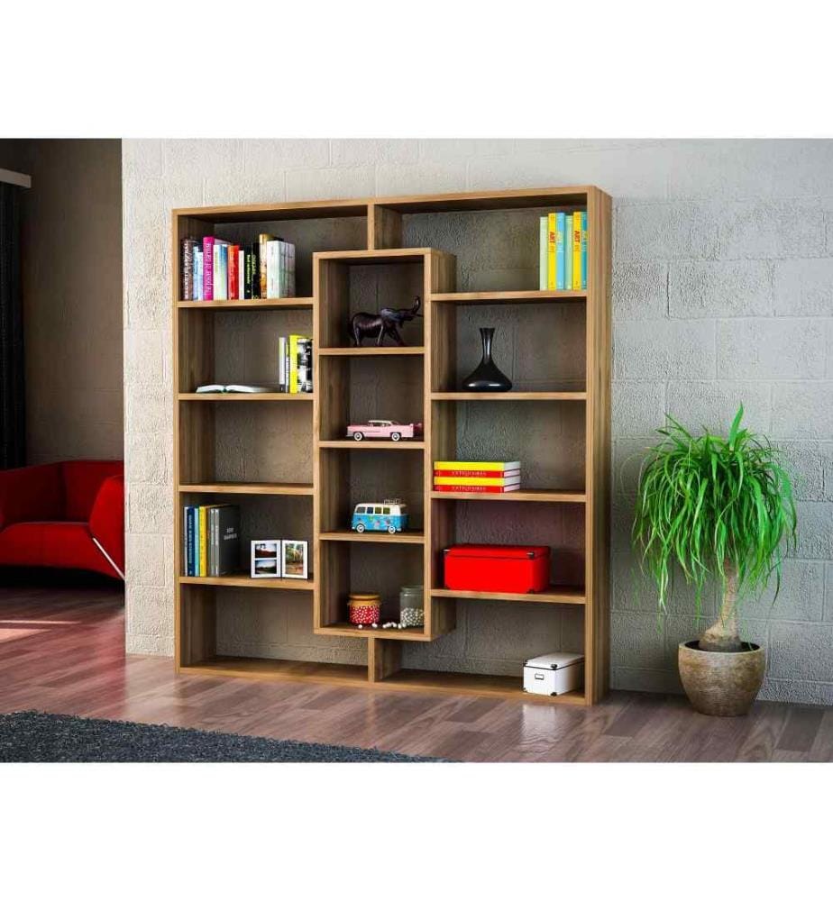 Bibliothèque, noyer, panneau de particules mélaminé