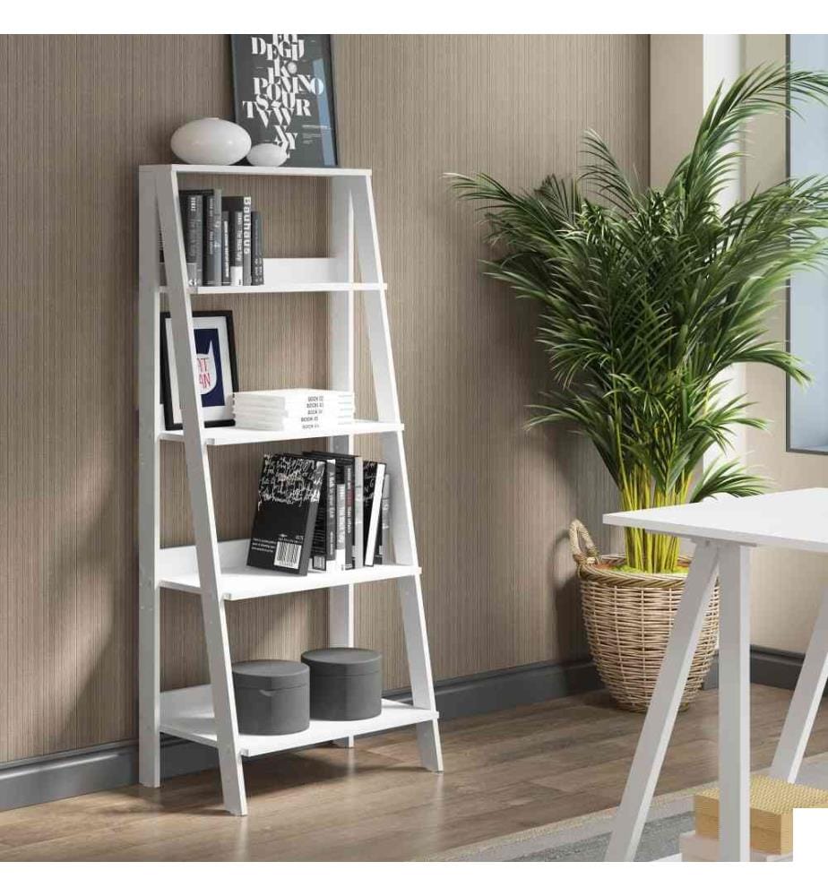 Bibliothèque, blanc, panneau de particules mélaminé