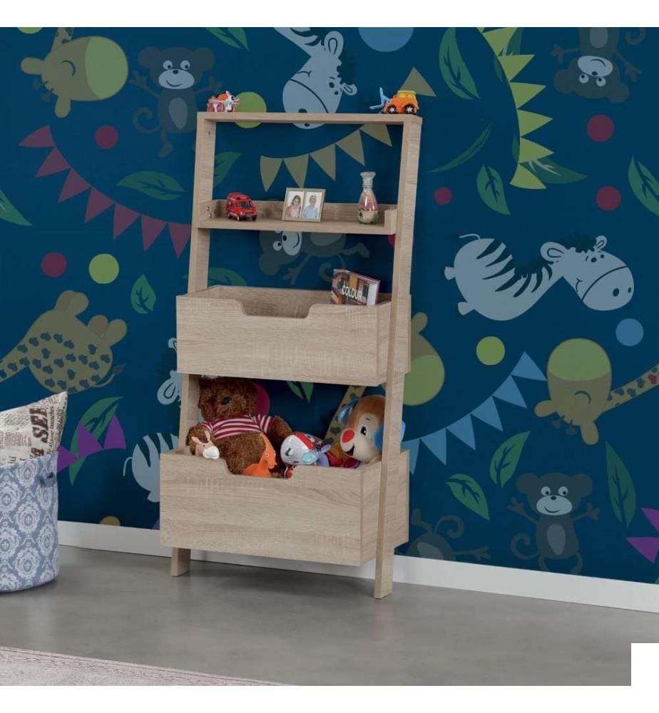 Bibliothèque, chêne clair, panneau de particules mélaminé