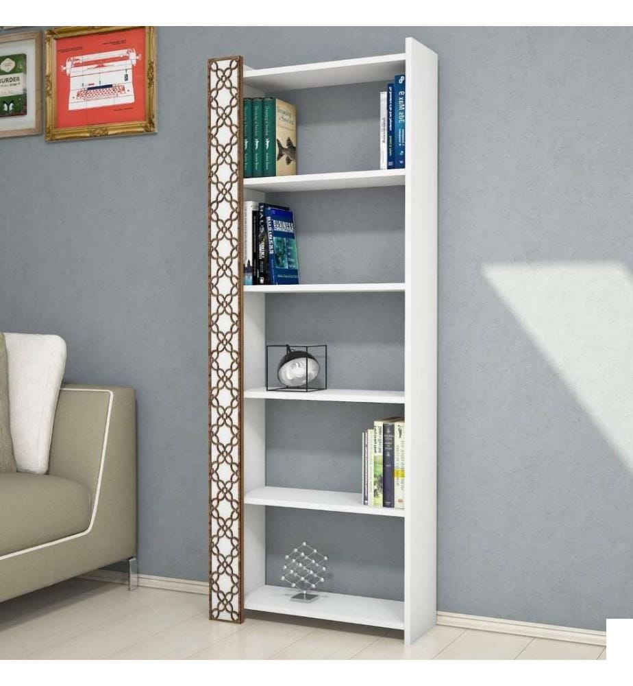 Bibliothèque, blanc, panneau de particules mélaminé
