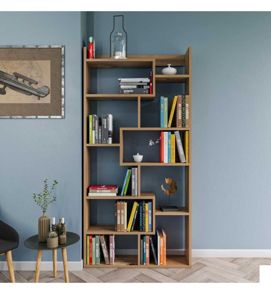Bibliothèque, pin, panneau de particules mélaminé