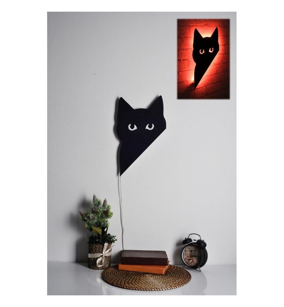 Eclairage décoratif à LED, rouge, socle en MDF noir, 60 LED/mètre de bande LED