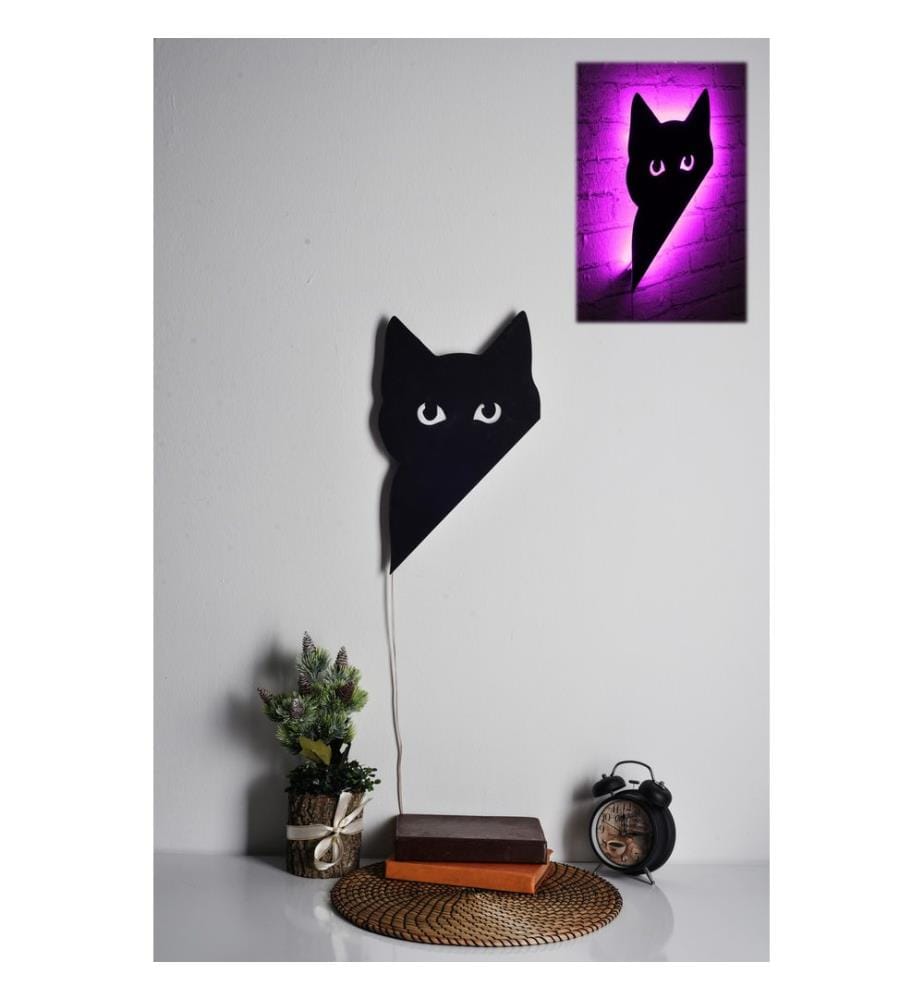 Éclairage décoratif à LED, rose, socle en MDF noir, 60 LEDs/m de bande LED