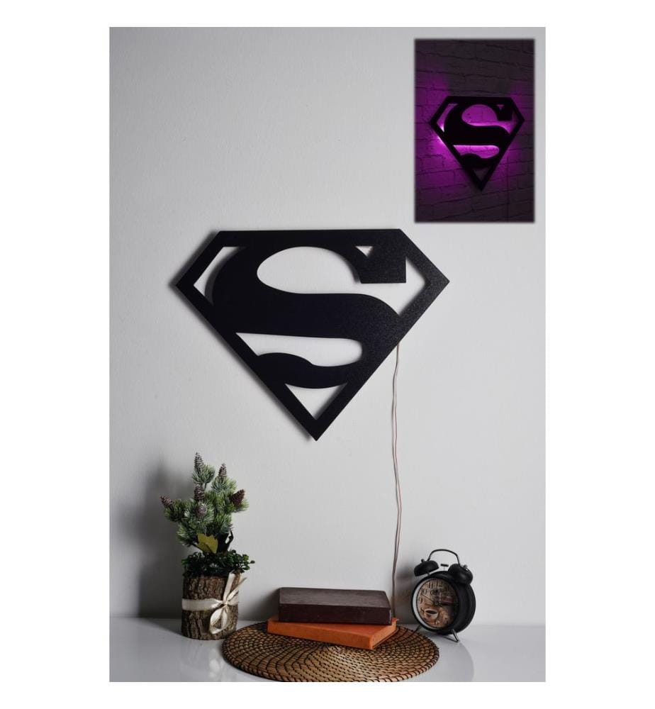 Éclairage décoratif à LED, rose, socle en MDF noir, 60 LEDs/m de bande LED