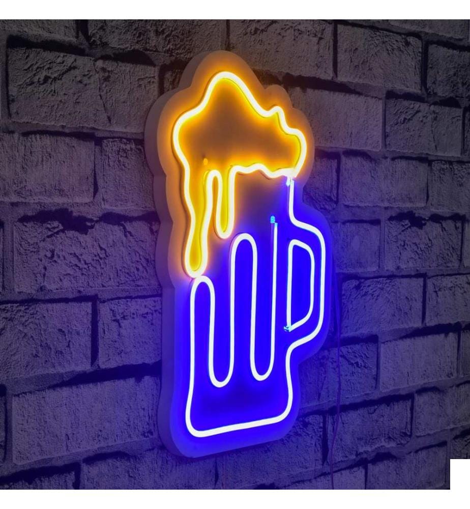 Éclairage décoratif à LED en plastique, bleu, jaune, bandes de néon flexibles, tension d'alimentation 12 V