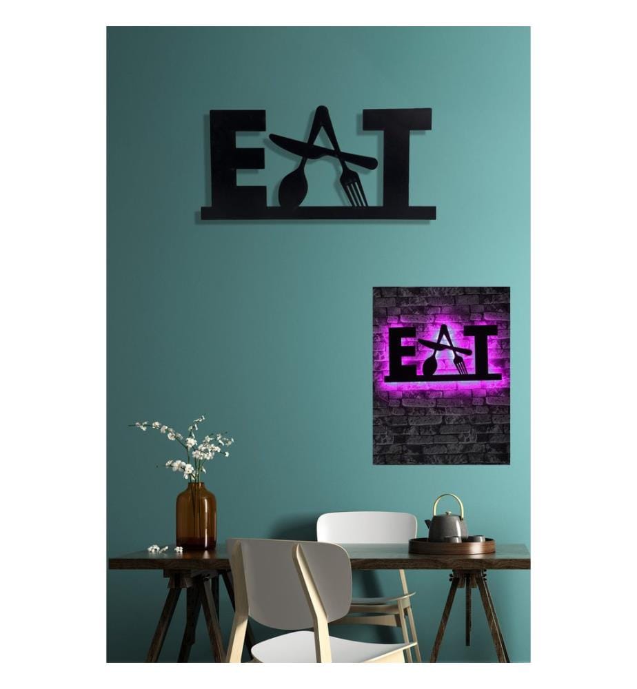 Éclairage décoratif à LED, rose, socle en MDF noir, 60 LEDs/m de bande LED