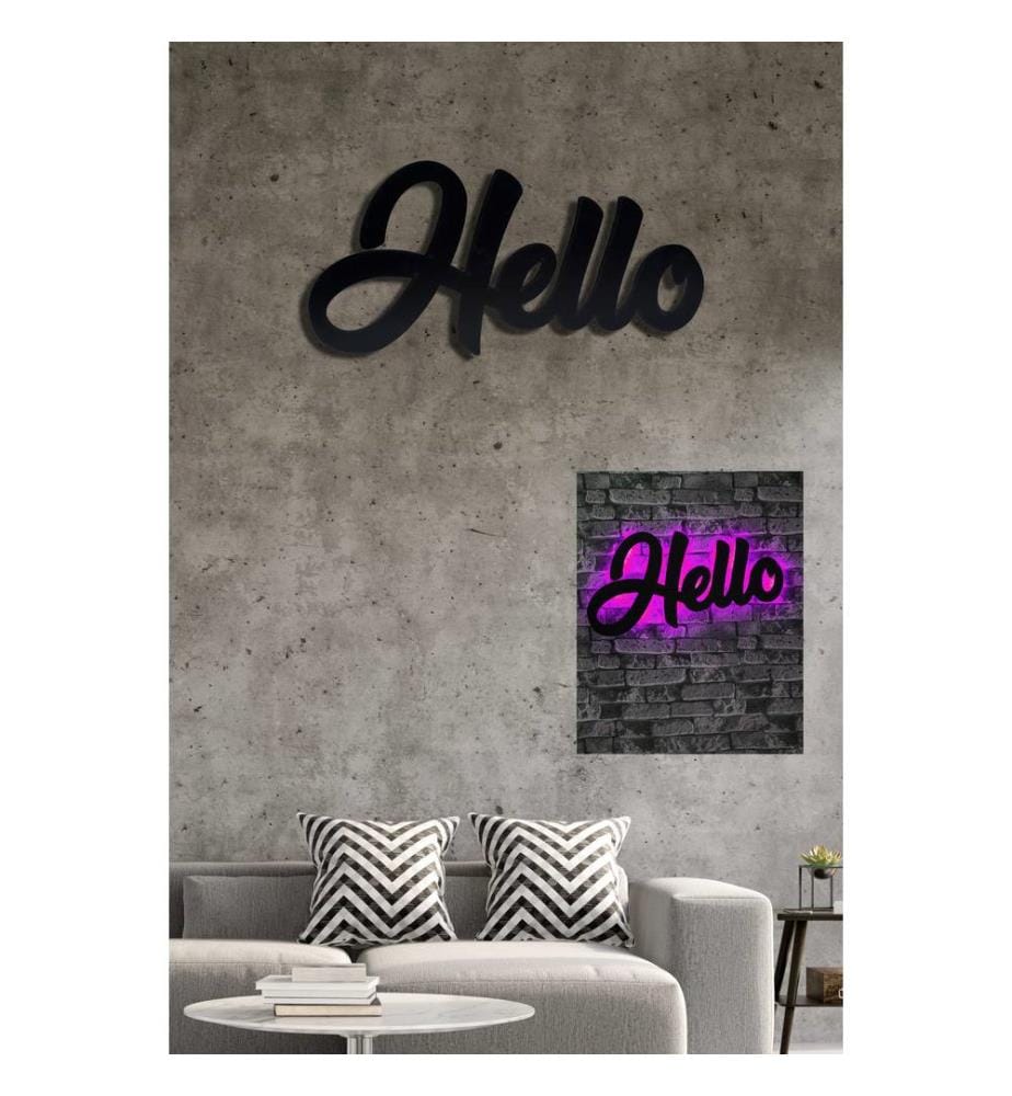 Éclairage décoratif à LED, rose, socle en MDF noir, 60 LEDs/m de bande LED