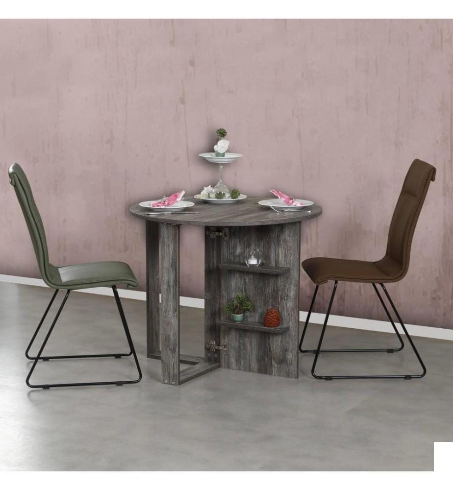 Table pliante, pin Jackson, panneau de particules mélaminé