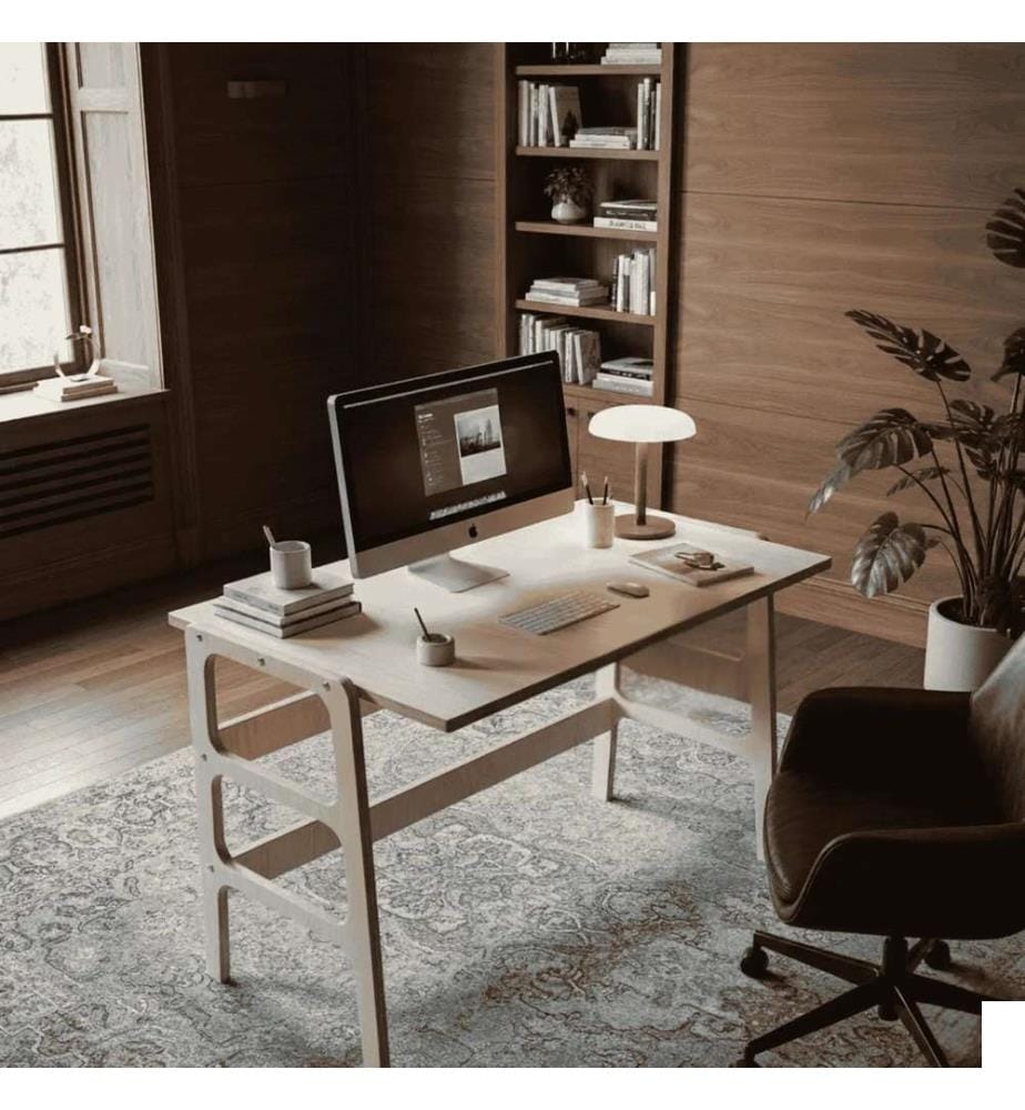 Bureau d'étude, 100 % contreplaqué de corne, naturel