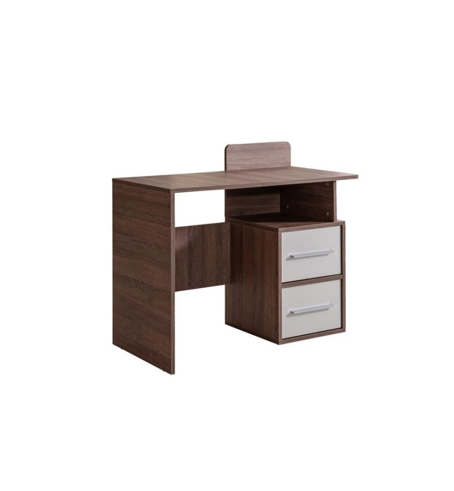 Bureau d'étude, panneau de particules 100 % mélaminé, blanc, marron