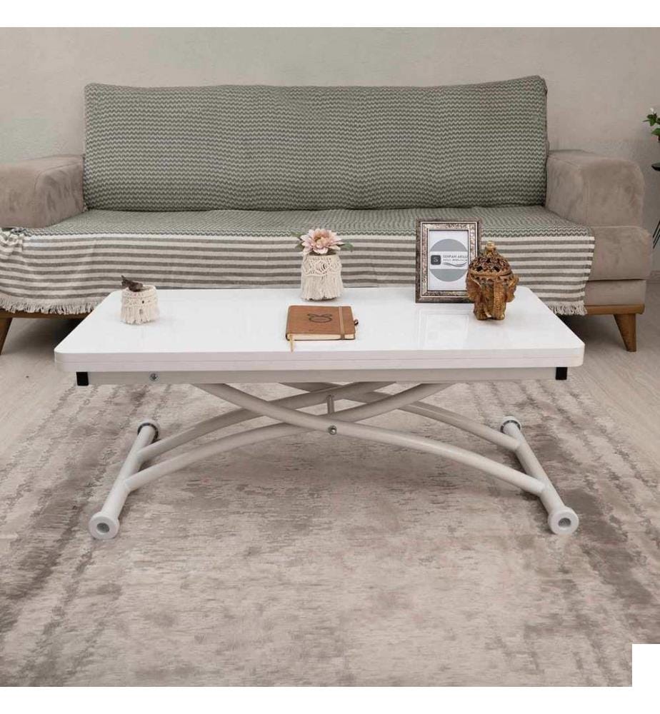 Table basse, 100 % MDF, blanche