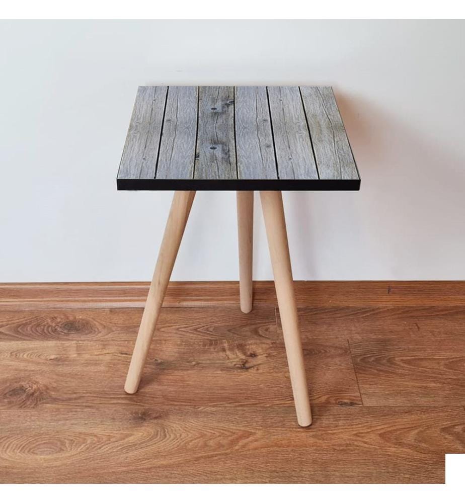 Table d'appoint, 100 % MDF, gris, noir