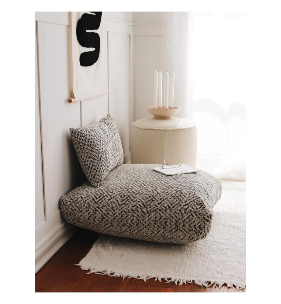 Coussin, gris, tissu : 100% Teddy