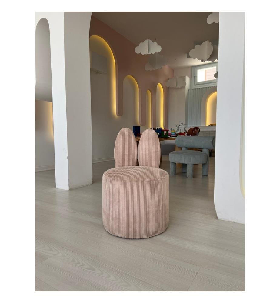 Chaise à oreilles, rose, tissu : 100 % polyester