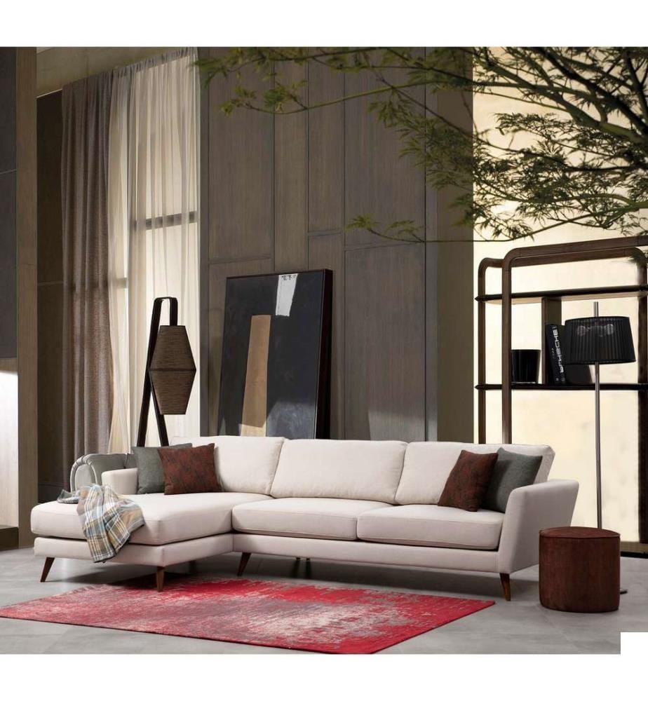 Beige, Canapé Lit, Bois Cadre De Hêtre , Panneau De Bord