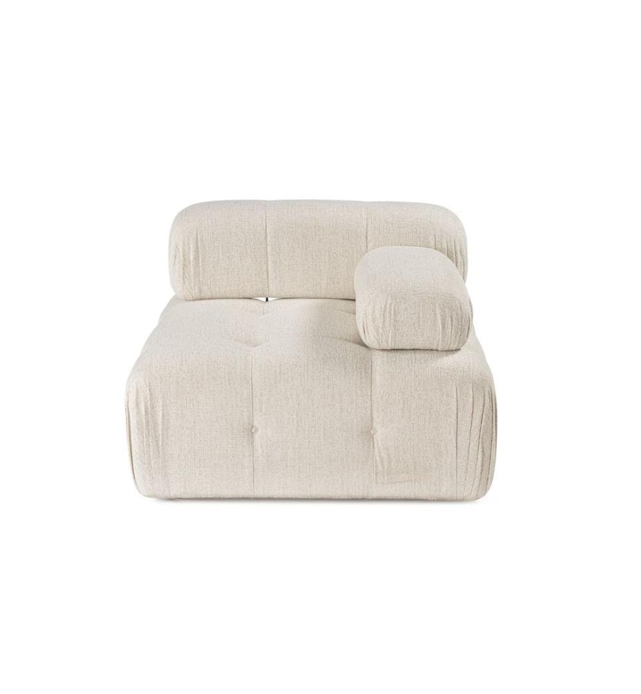 Canapé 1 place, crème, châssis : Bois de hêtre / Chipboard, tissu : 100% polyester