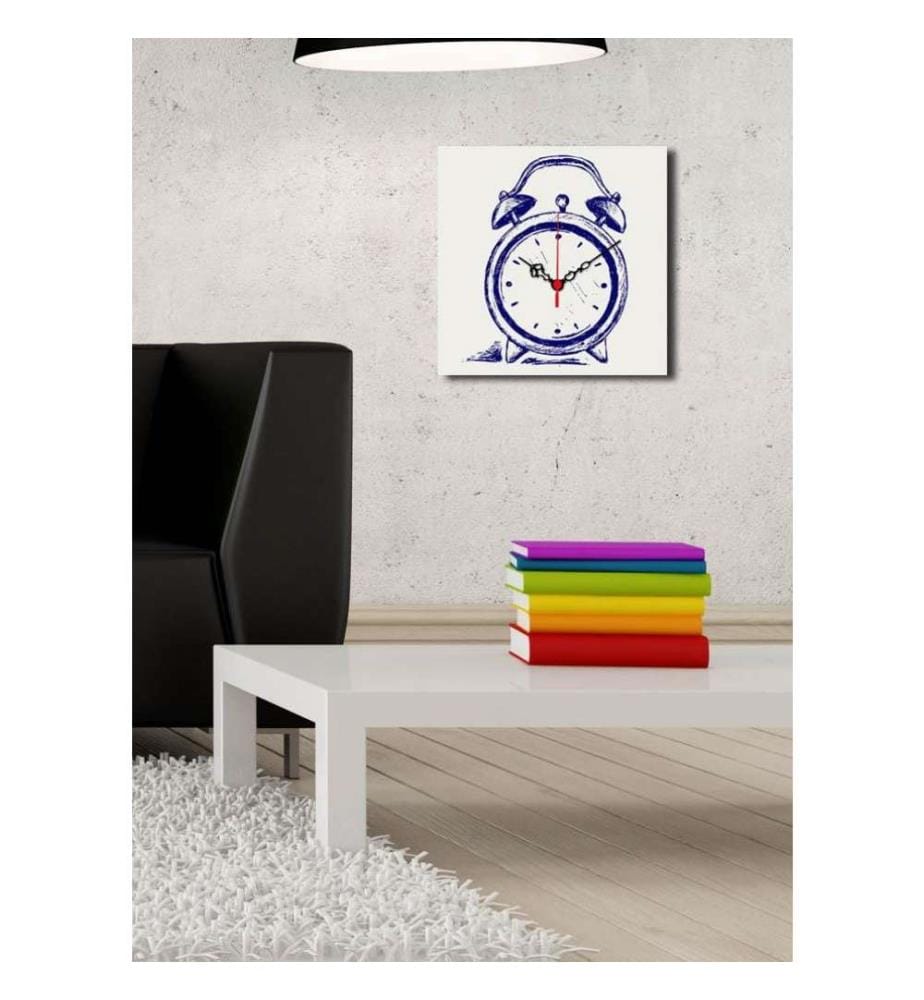 Horloge murale décorative en toile, Multicolore, Suede Canvas