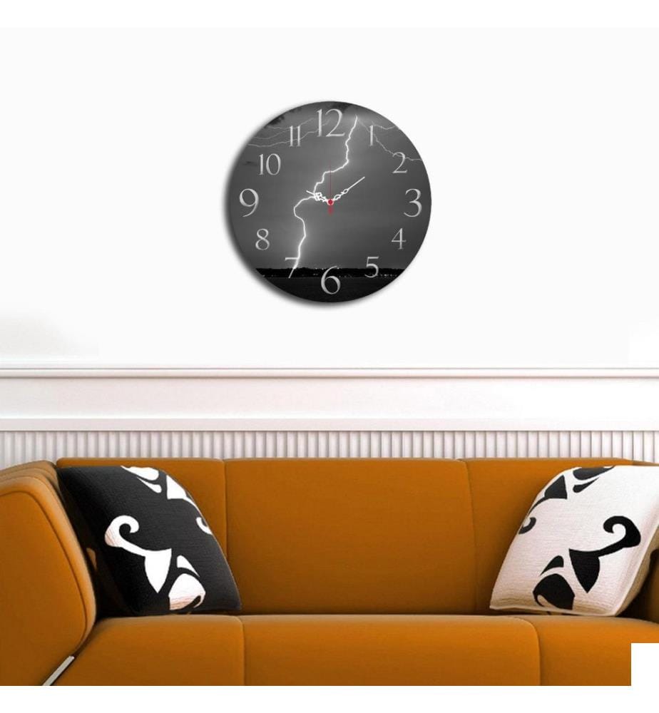 Horloge décorative en MDF, Multicolore, Mdf