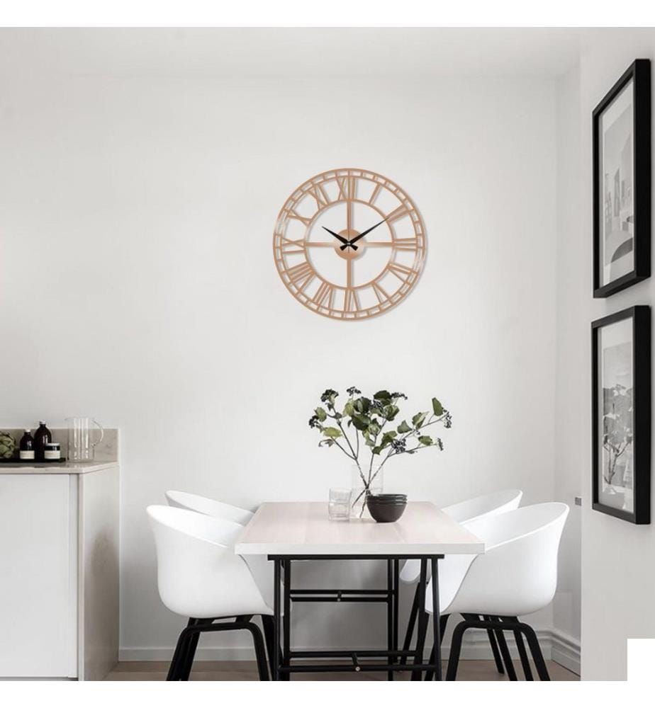 Horloge murale décorative en métal, cuivre, métal