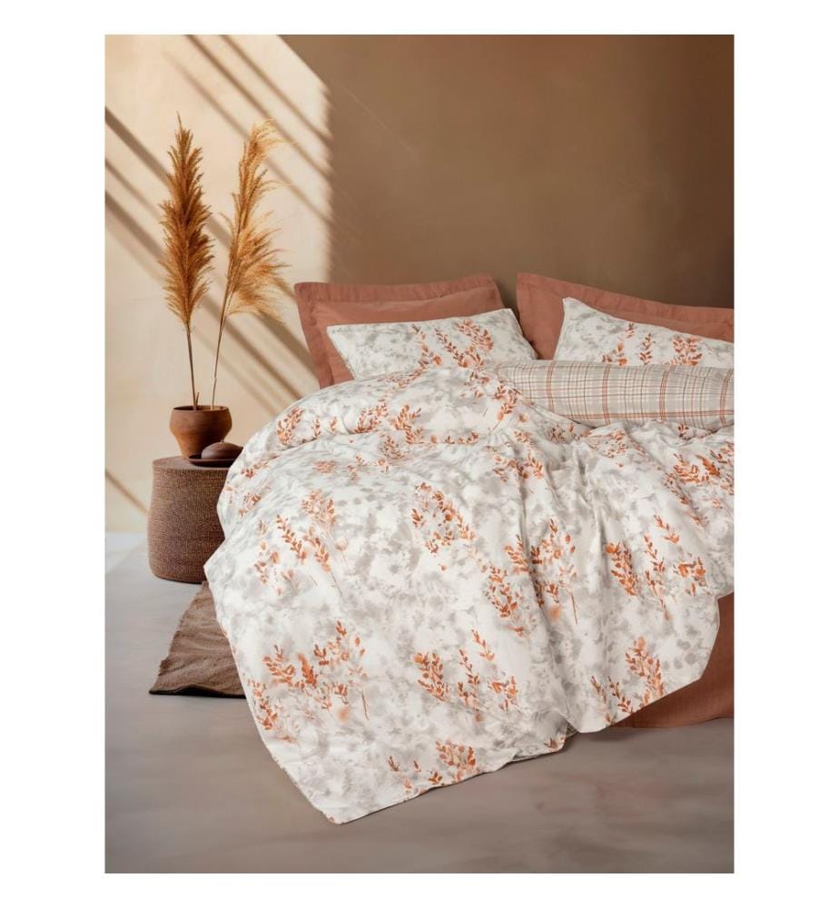 Ensemble housse de couette Ranforce King, cannelle, 100 % COTON RANFORCE