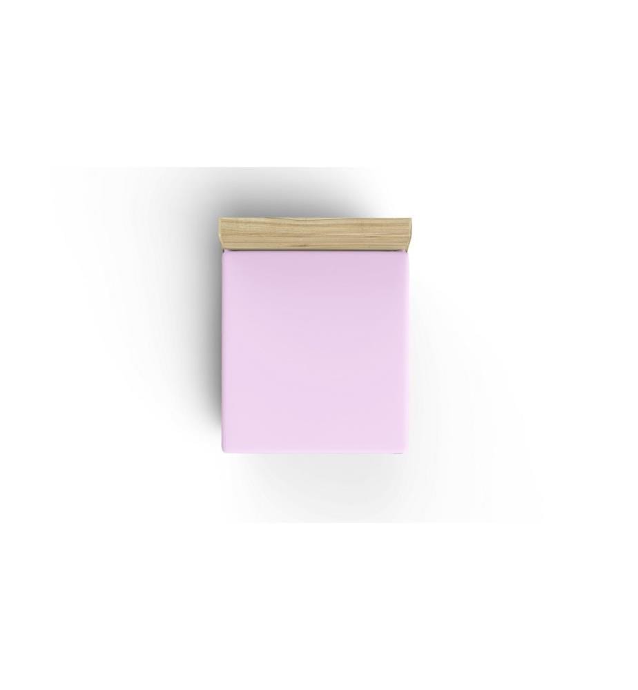 Drap-housse simple Ranforce, lilas, 100 % COTON