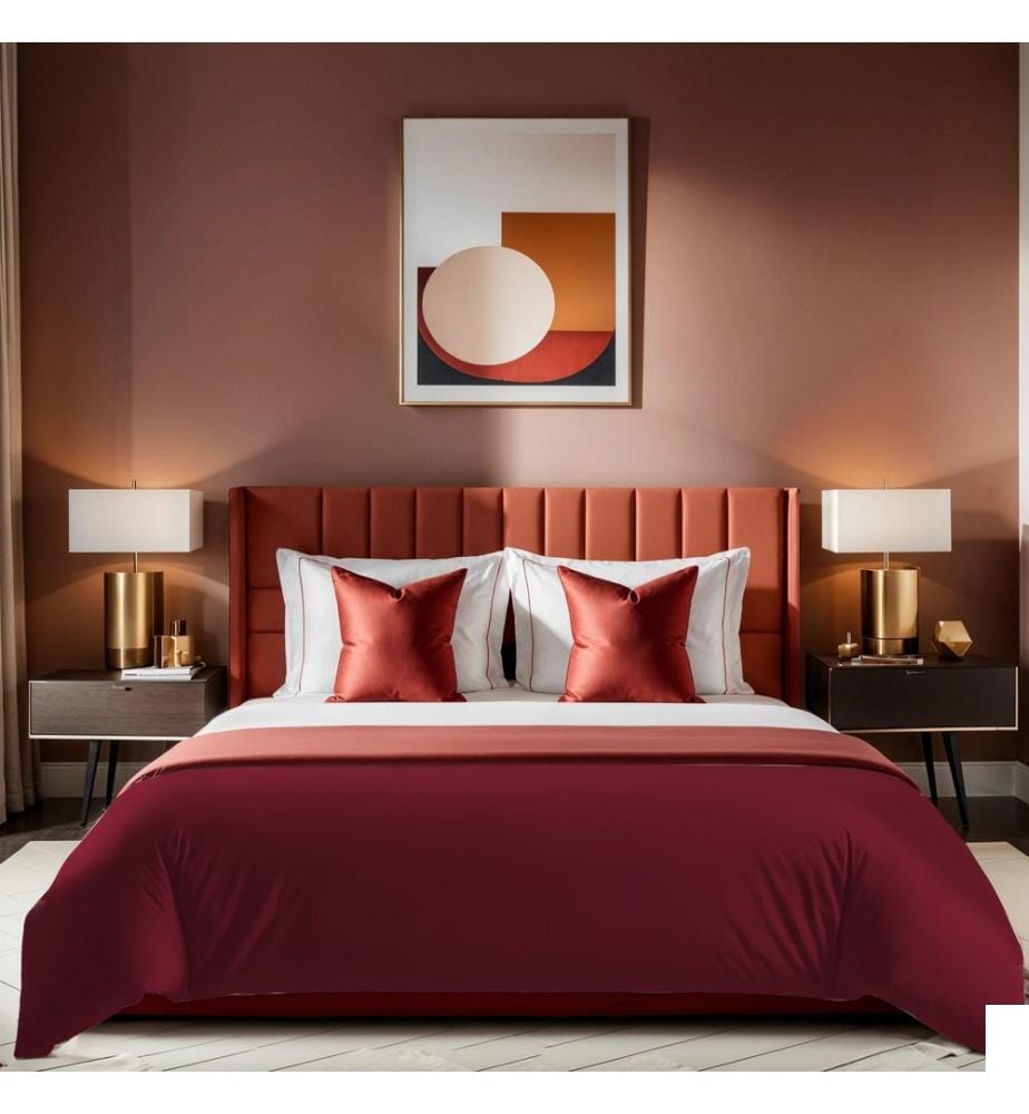 Housse de couette simple Ranforce, rose poudré, 100 % COTON RANFORCE