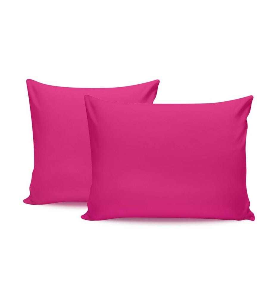 Ensemble de taies d'oreiller, 2 pièces, rose poudré, 100 % COTON RANFORCE
