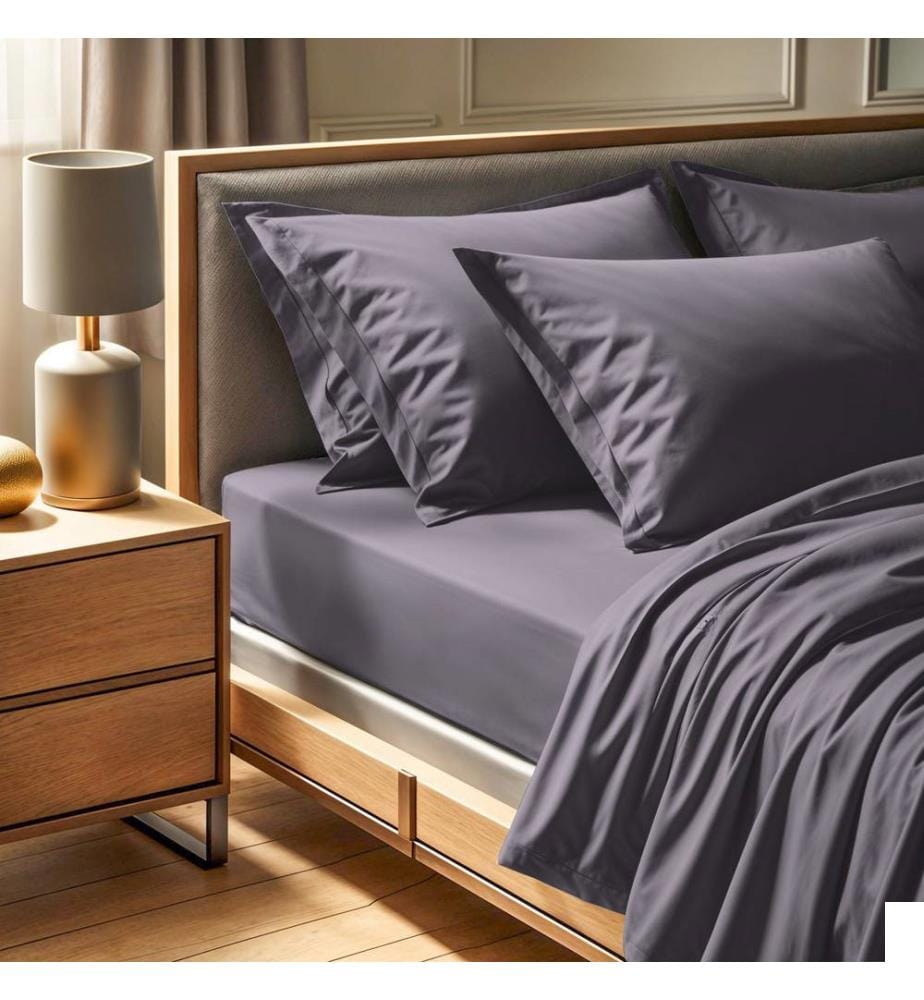 Drap-housse double XL Ranforce, gris, 100 % COTON RANFORCE