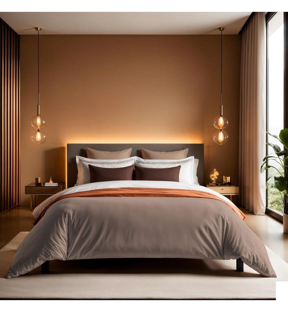 Housse de couette Ranforce Super King, beige, 100 % COTON RANFORCE