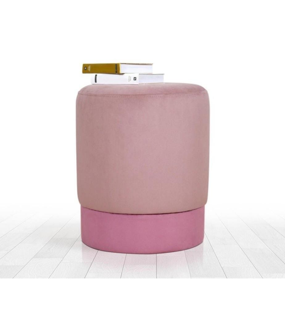 Pouf, rose, 50% coton / 50% velours
