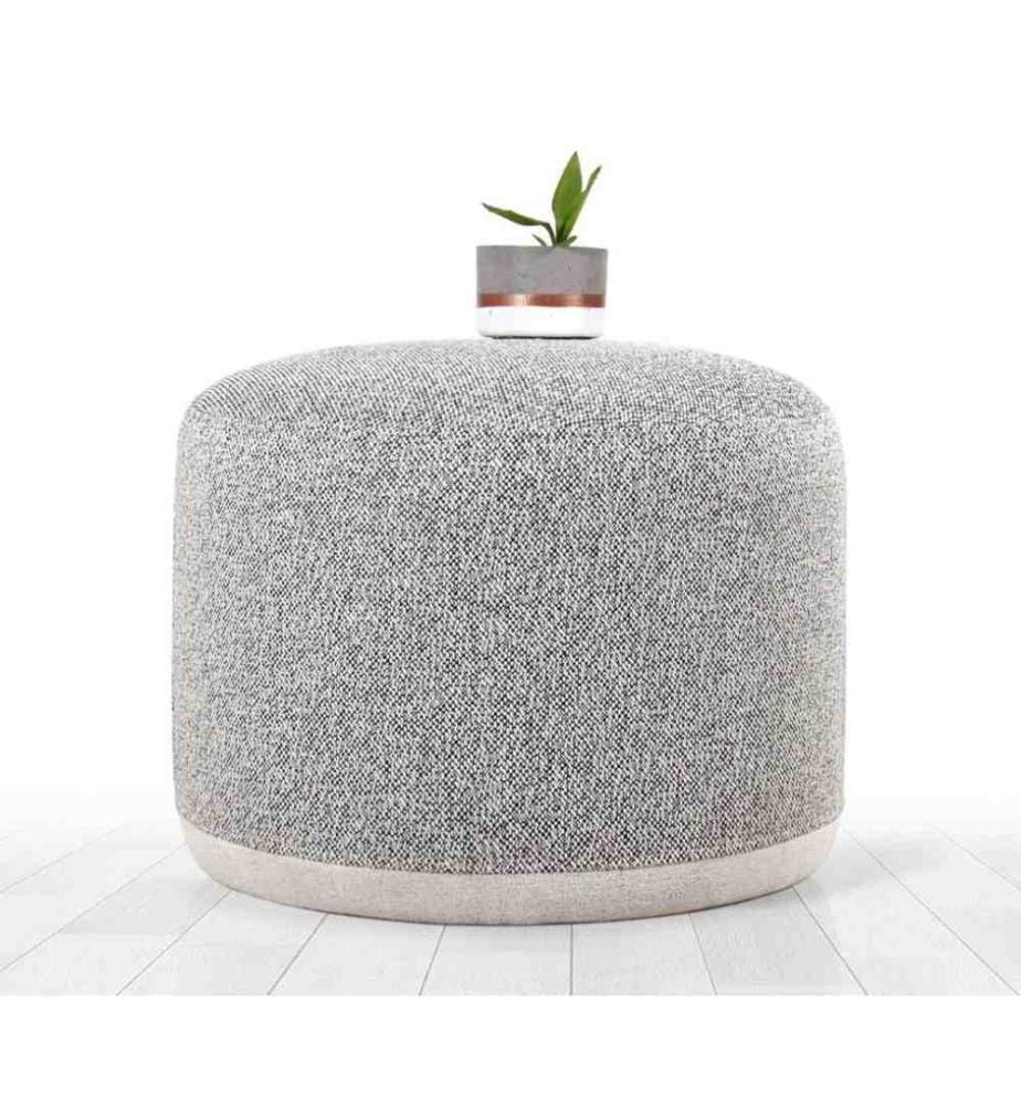 Pouf, gris, lin