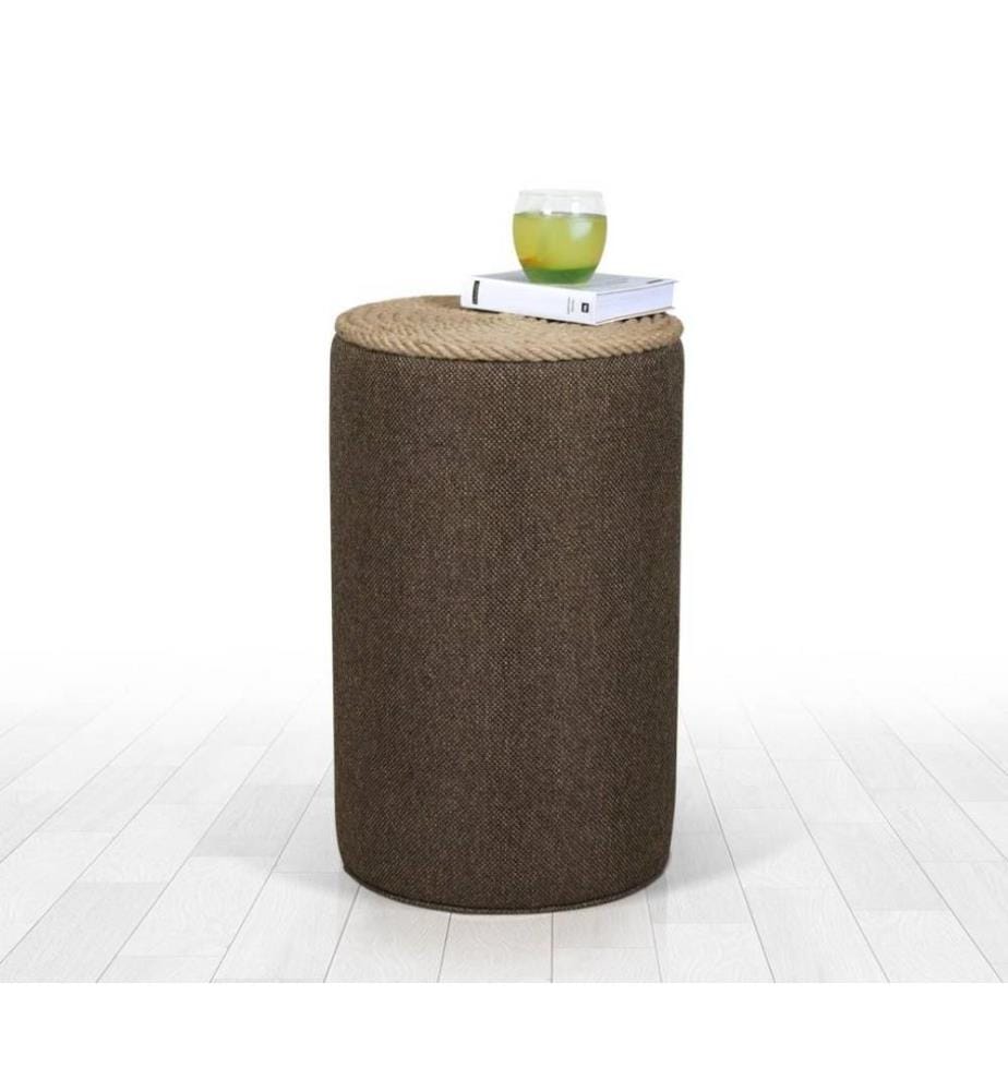 Pouf, Coffee, 50% coton / 50% lin