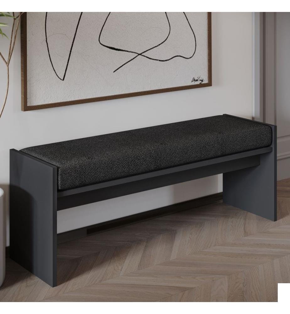 Banc, Anthracite, 100% PARTICULES ENDUITES DE MÉLAMINE DE HAUTE QUALITÉ