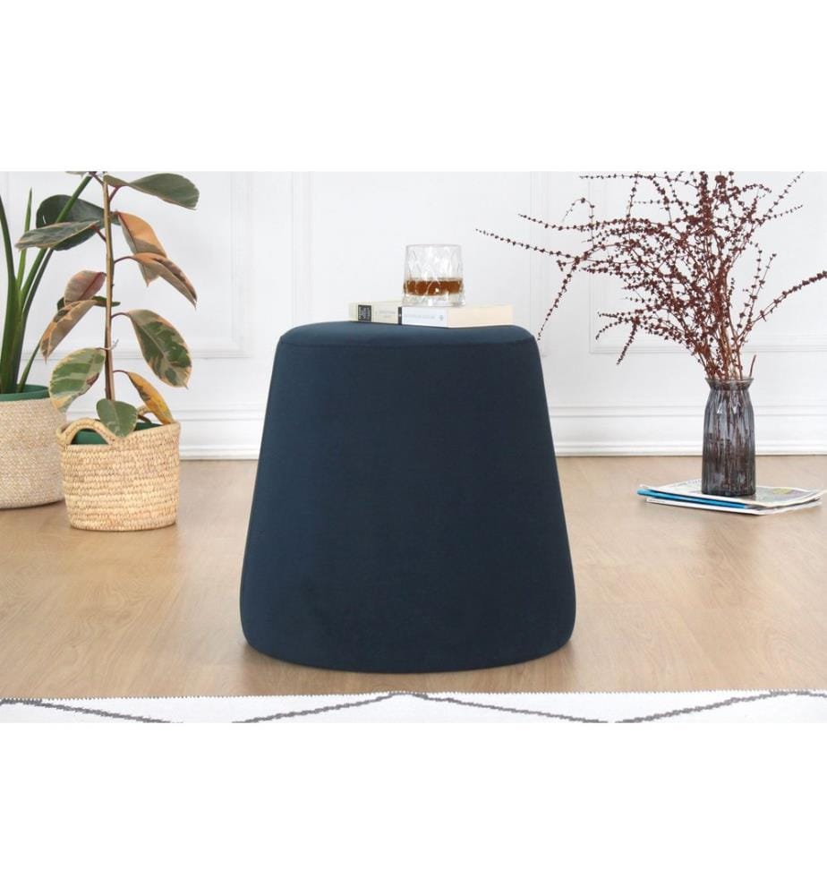 Pouf, 100% COTON, Bleu Foncé