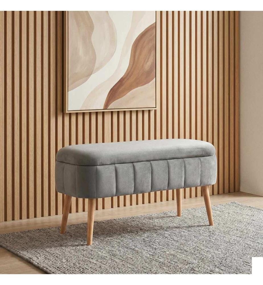 Pouf, panneau de particules 100 % mélaminé, anthracite