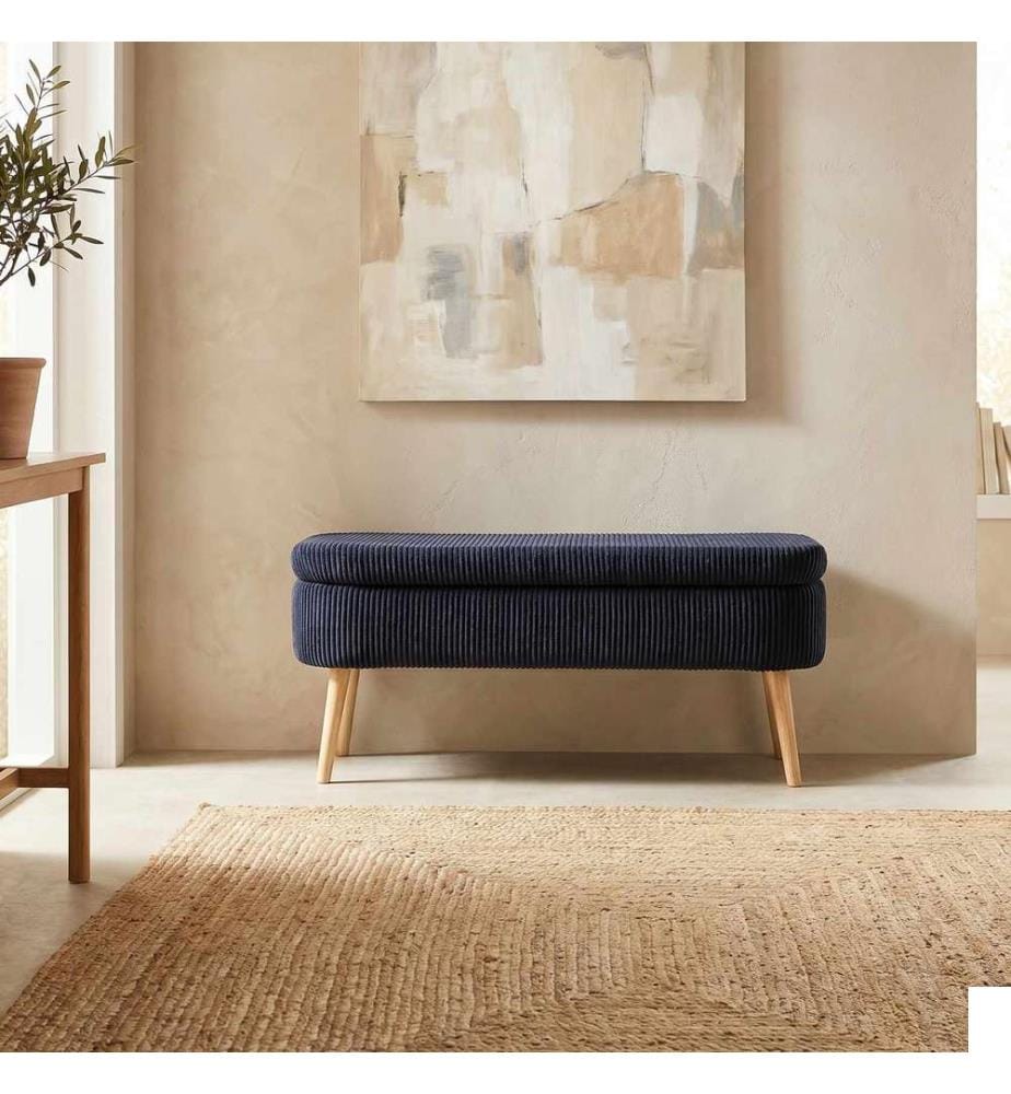 Pouf, panneau de particules 100 % mélaminé, noir