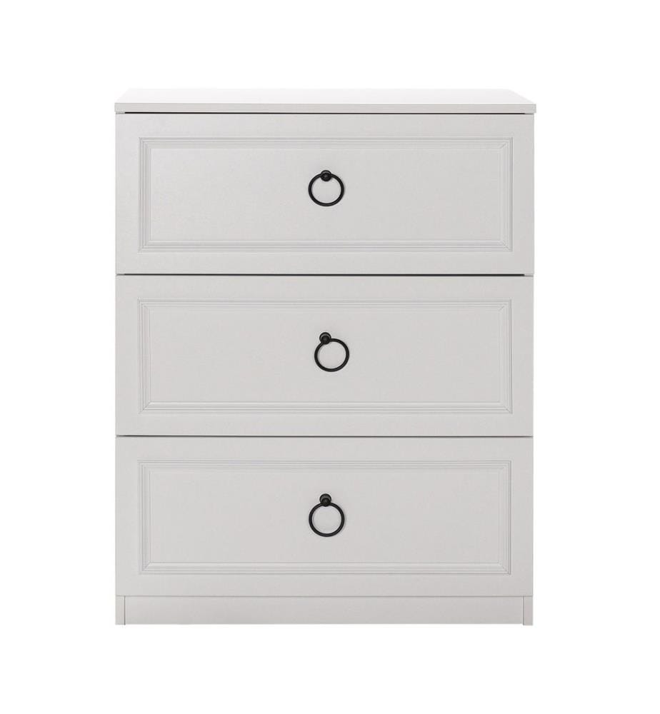 Commode, blanc, panneau de particules mélaminé