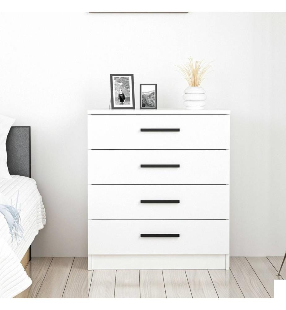 Commode, blanc, panneau de particules mélaminé