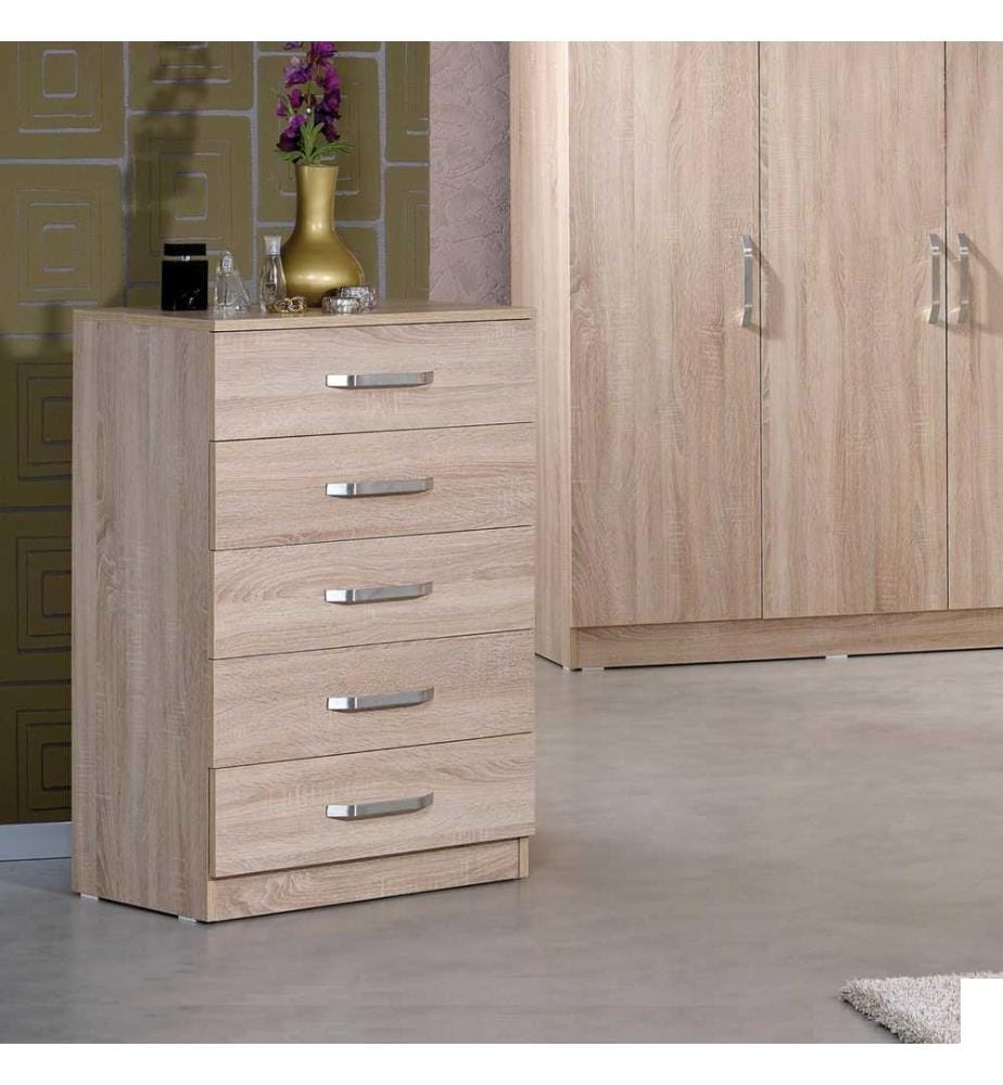 Commode, chêne, panneau de particules mélaminé