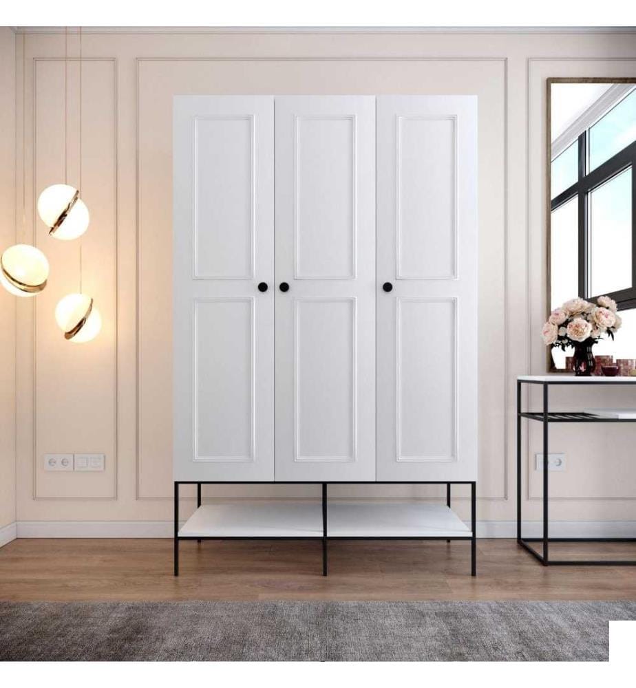 Armoire, blanc, panneau de particules mélaminé