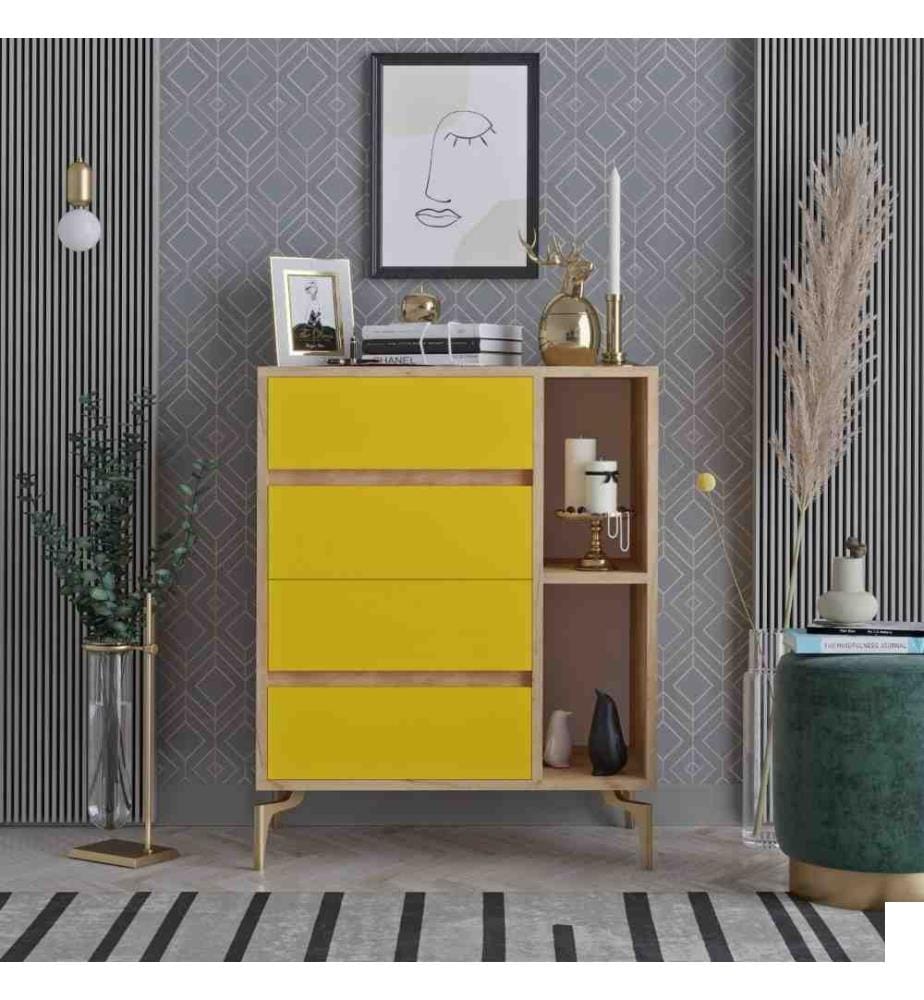 Commode, Chêne Jaune, Panneau de particules mélaminé